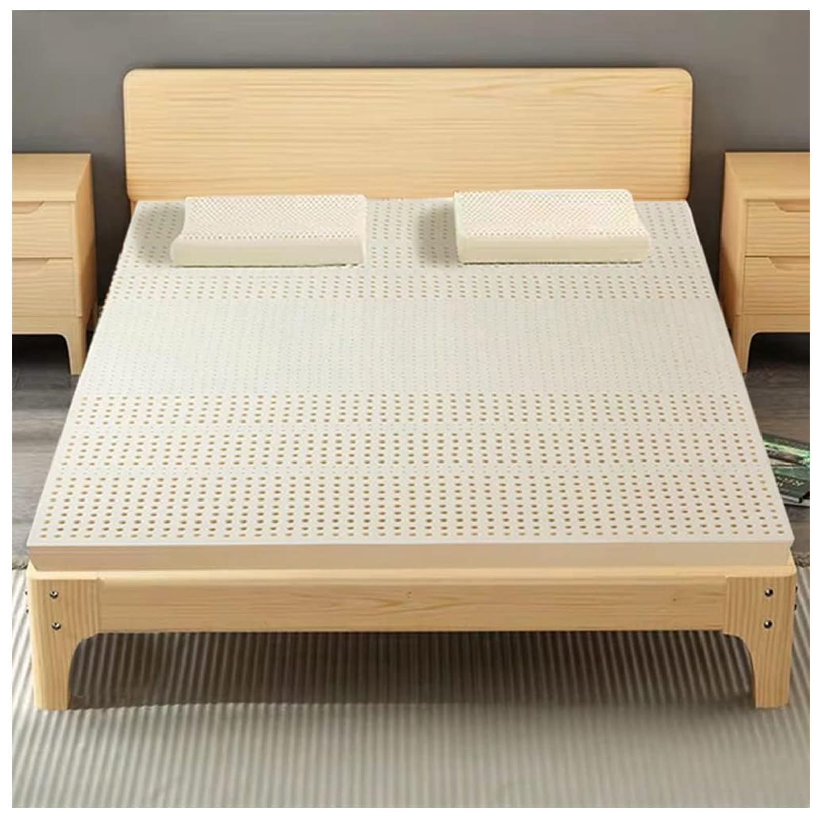 100% naturalny lateks, 110 x 210 cm, miękki i wygodny, wentylacja o strukturze plastra miodu, odporny na kompresję, kauczuk naturalny, idealny do snu i relaksu