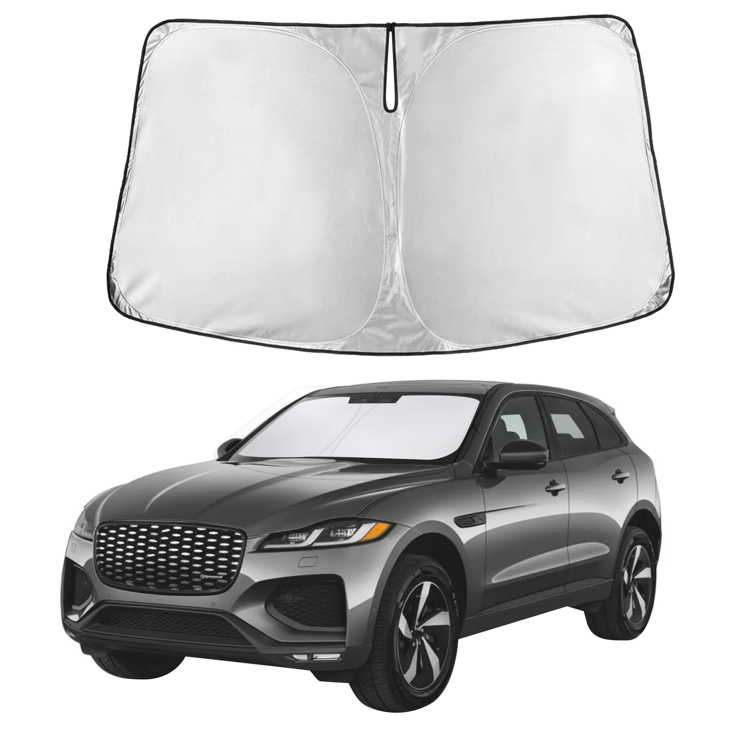 Autovir Windshield Sun Shade Fit for 2016-2023 2024 2025 Jaguar F-Pace