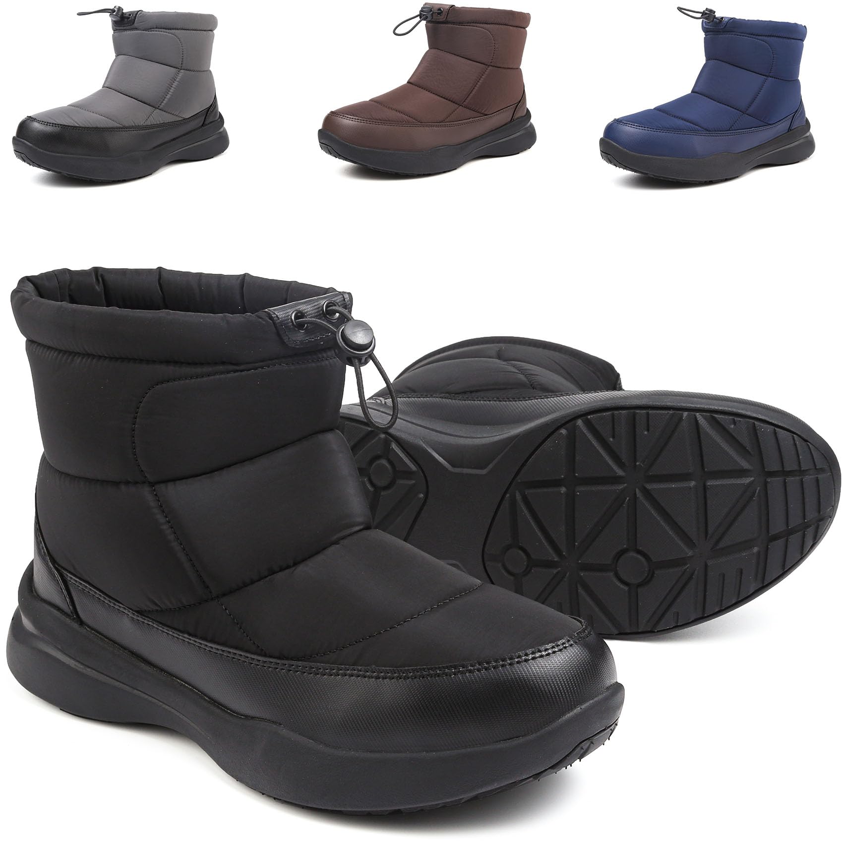 Hanani Stivali da Neve Uomo Invernali Stivaletti Foderato in Pelliccia Scarpe Comodo antiscivolo Caviglia Boots