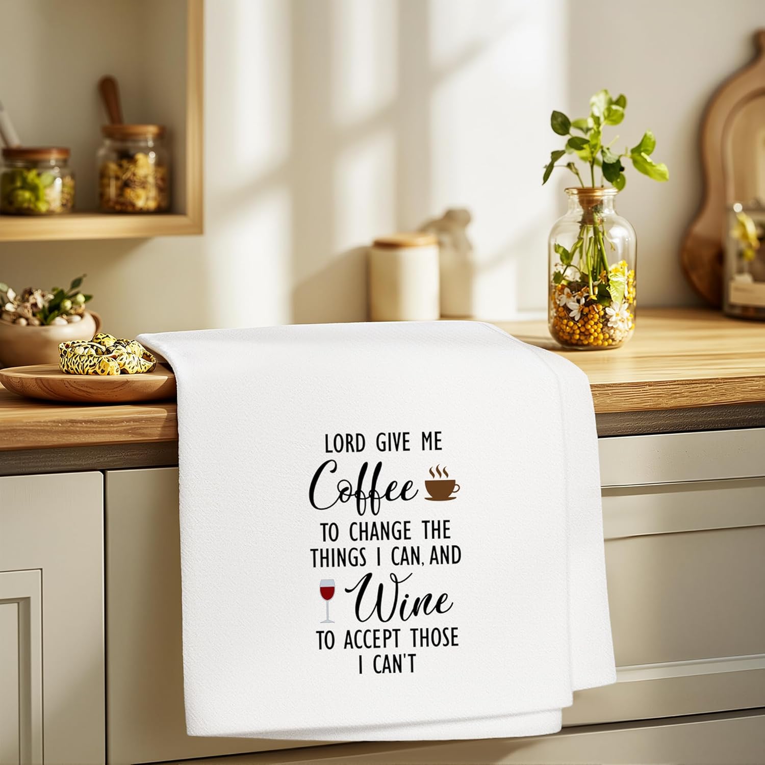 Funny Christian Towels, Serenity Prayer Towels Gifts for Kitchen Bathroom Decor (16x24 inches) - Image 3