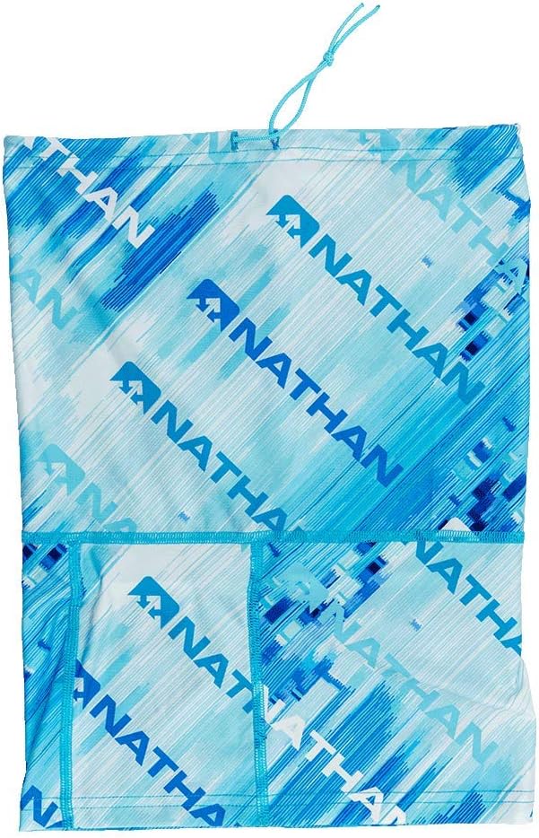 Nathan RunCool Ice Convertible Gaiter/Hat. Neck and Face Gaiter with Stash Pockets for Ice. Scarf to Stay Cool While Running, Convert to Hat/Mask. Lightweight, Machine Washable. for Men and Women.