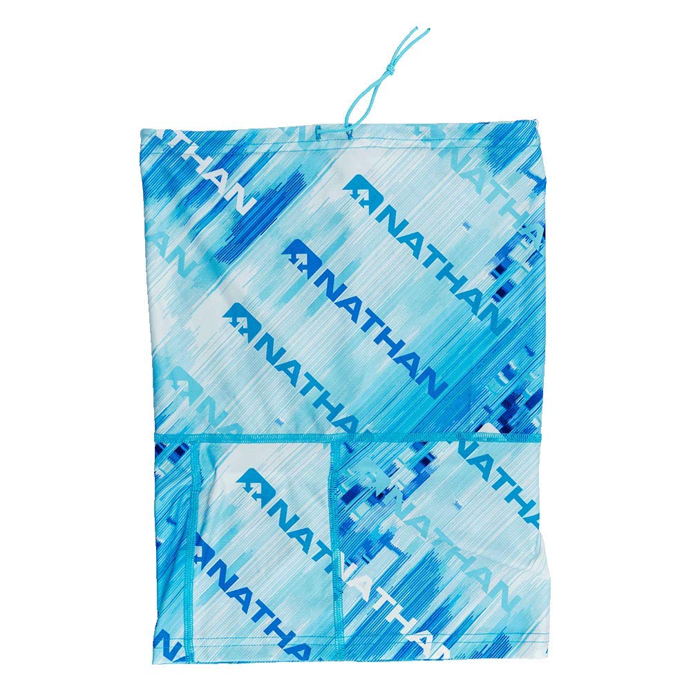 Nathan RunCool Ice Convertible Gaiter/Hat. Neck and Face Gaiter with Stash Pockets for Ice. Scarf to Stay Cool While Running, Convert to Hat/Mask. Lightweight, Machine Washable. for Men and Women.