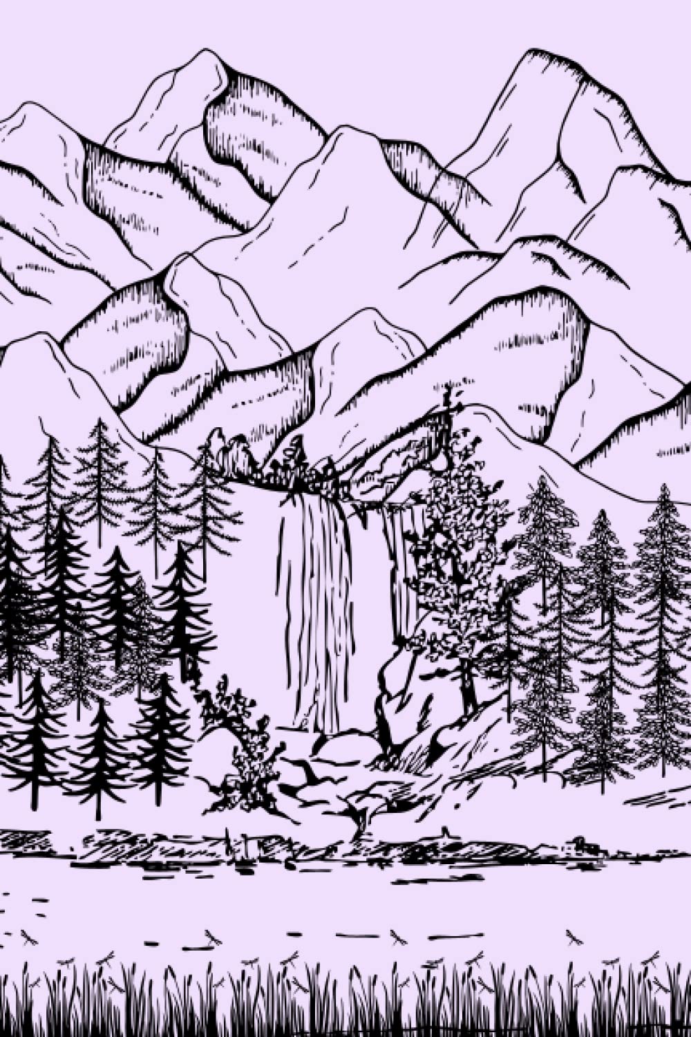 Mountain River Journal Baby Purple