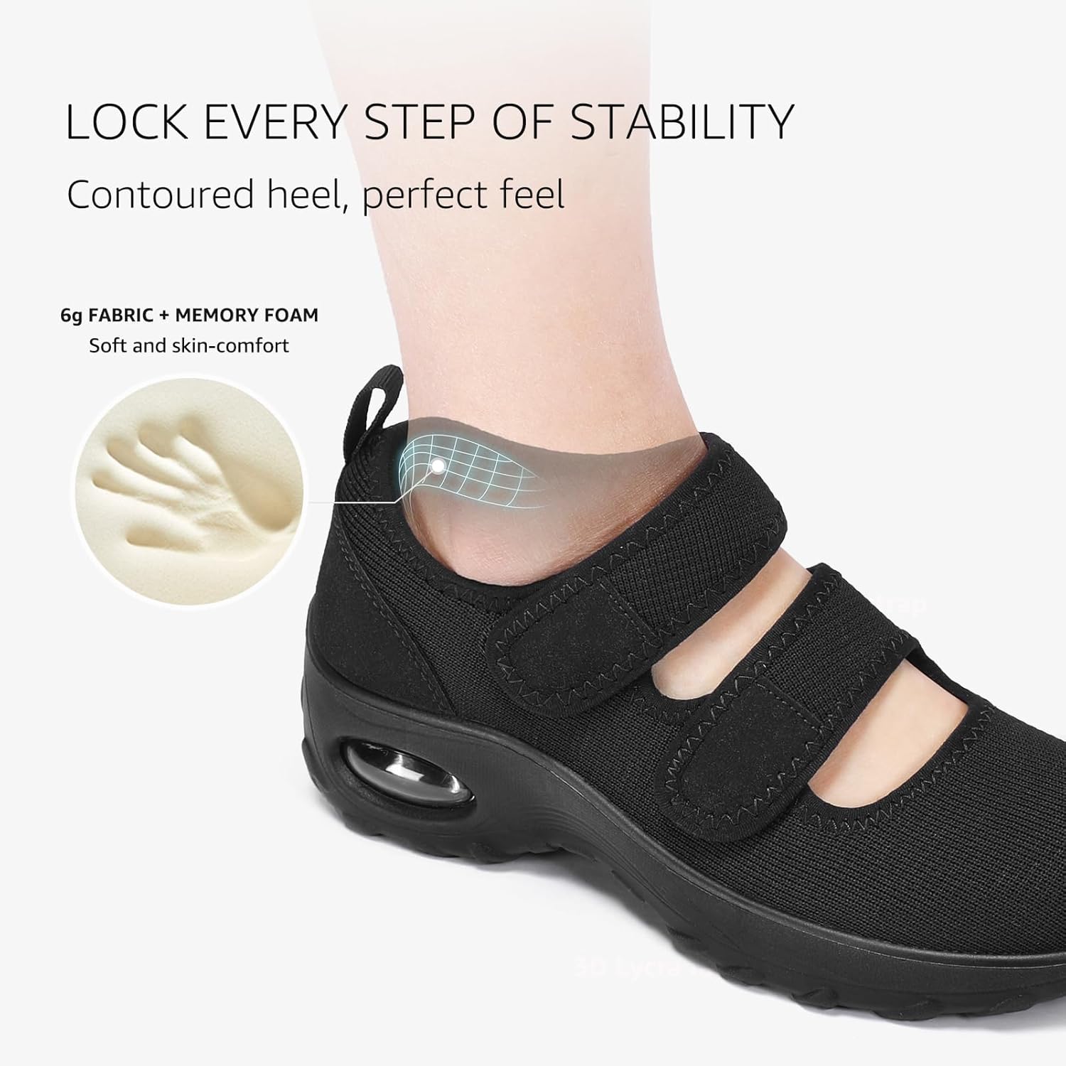 STQ Womens Walking Shoes Non Slip Orthopedic Shoes Adjustable Diabetic Shoes Comfort Mary Jane Shoe - Image 4