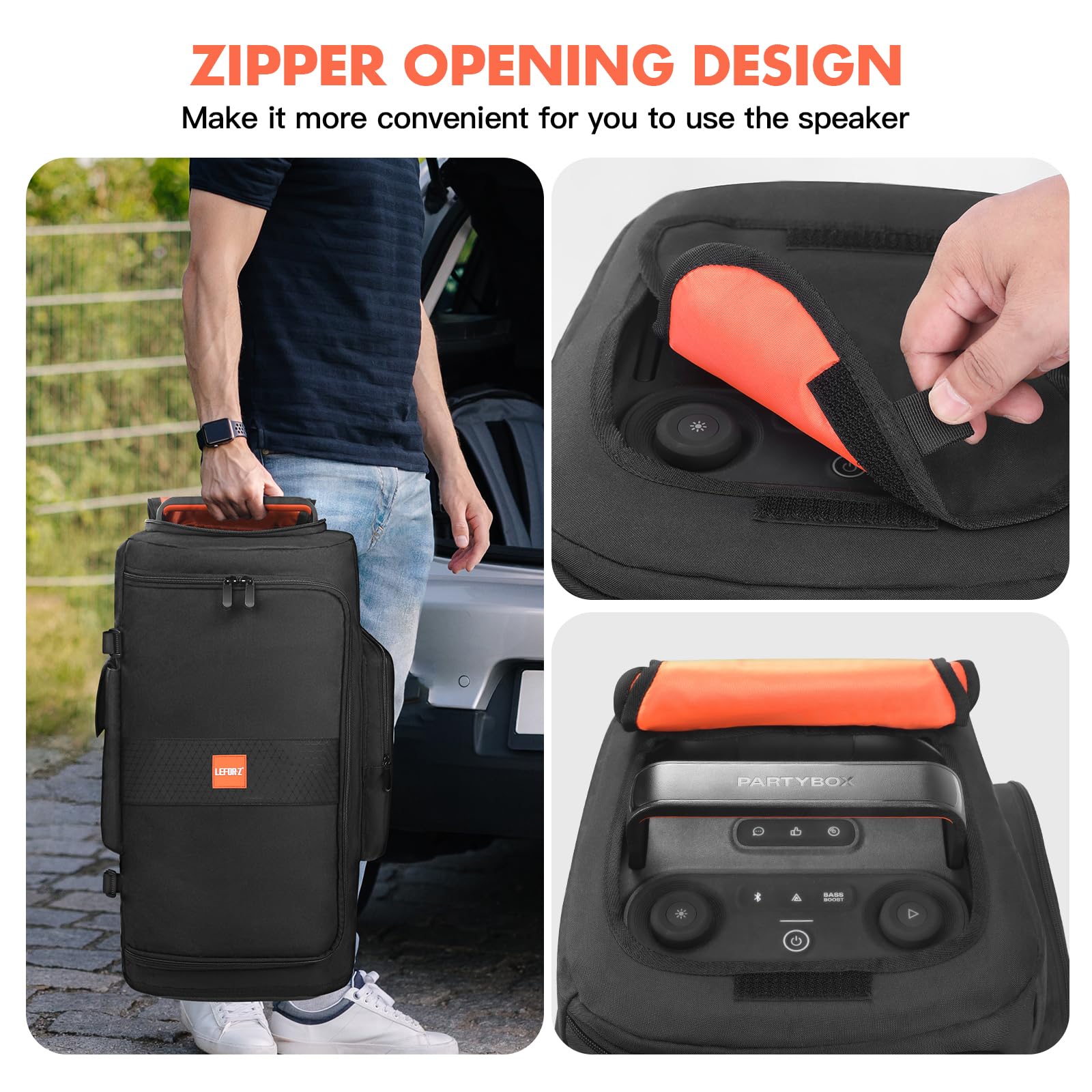 LEFOR·Z Custodia per altoparlanti compatibile con JBL PartyBox 120, custodia antipolvere per altoparlante senza fondo adatta per JBL PartyBox 110 per viaggi all'aperto, solo copertura, senza asta di