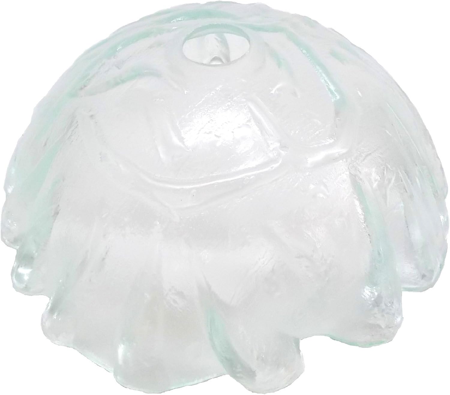 Eden Bath Clear Free-Form Wave 14" Round Glass Sink Bowl Bathroom Vessel Sink for Vanity Top