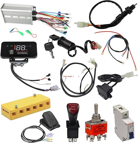 Miniatura 1 de YC Yier Kit de controlador de motor sin escobillas de 48 V, 60 V, 72 V, 84 V, 3000 W, pedal de pie, pieza de bricolaje para carrito eléctrico Go