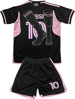 Kids Soccer Jerseys No.10 Footall Sports Training Uniform Boys Girls Youth 3 Pieces