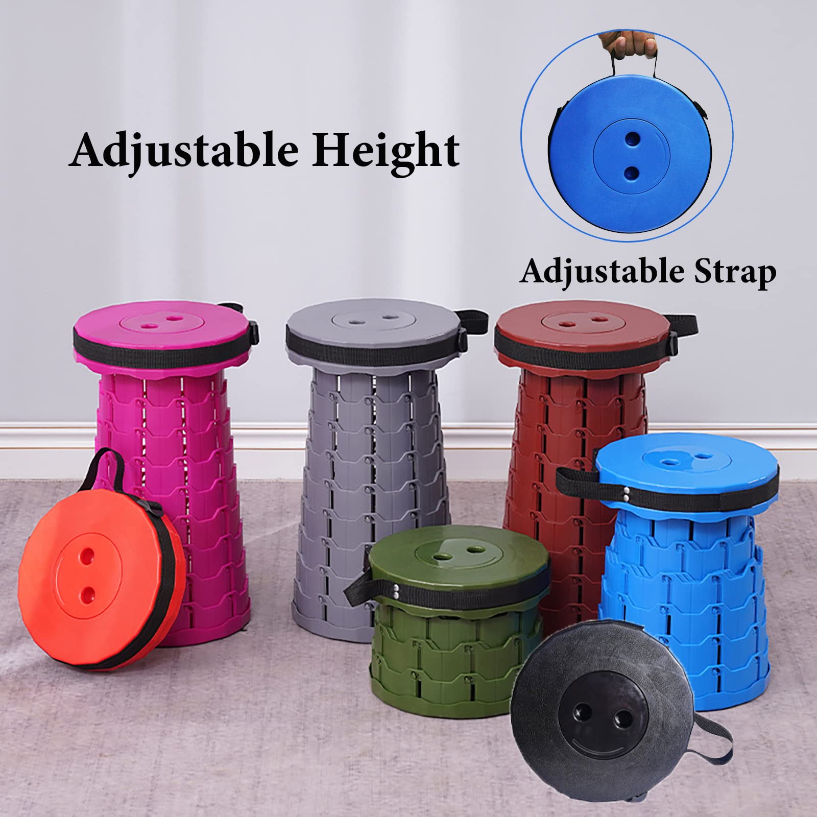 TFSYLISA Draagbare Opvouwbare Kruk Mini Camping Vouwstoelen Outdoor Lichtgewicht Aluminium Krukken Met Opbergtas Seat Voor Camping Vissen Picknick Reizen Wandelen Zwart