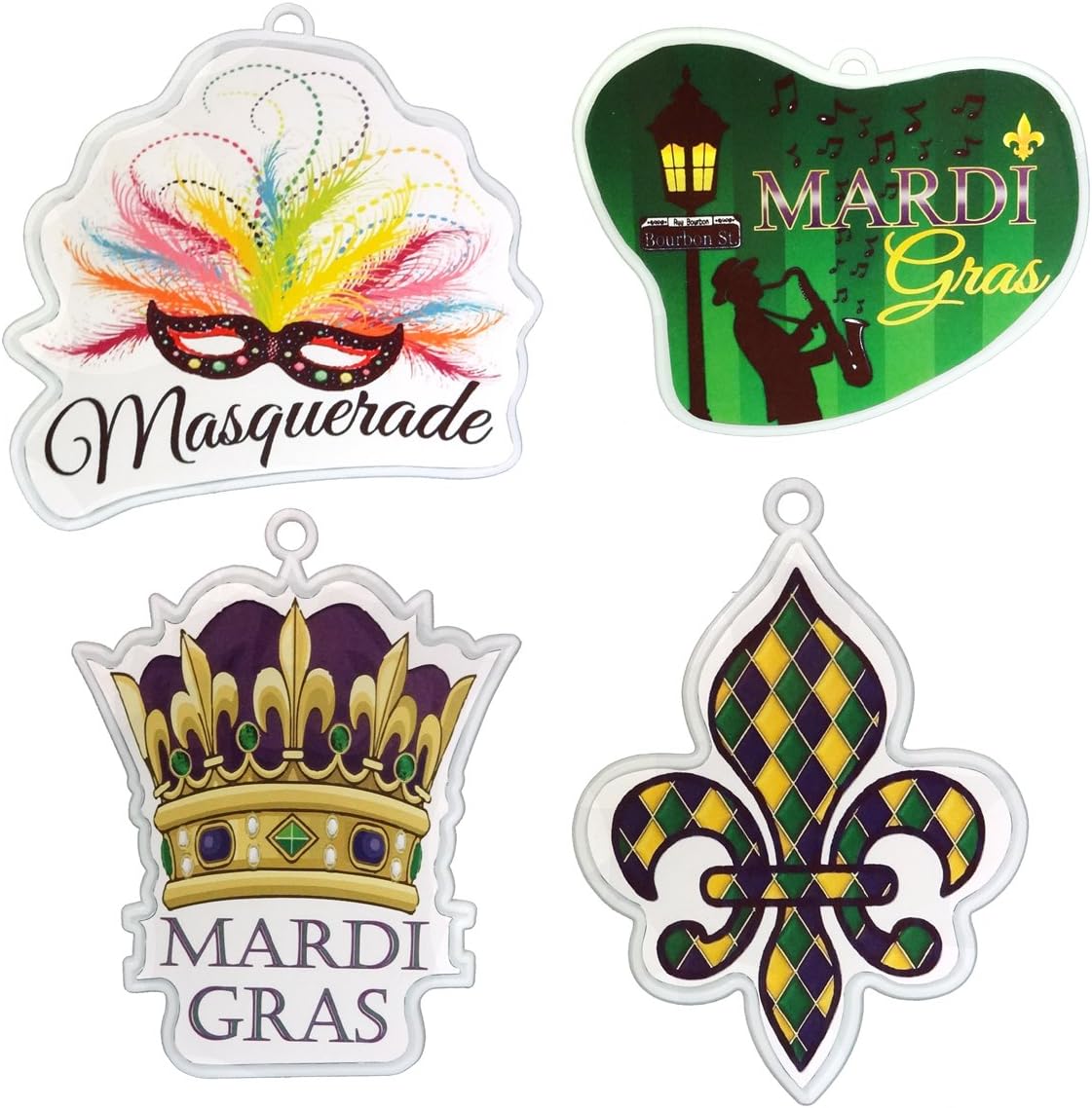 Mardi GRAS Embellishment Trinket Pack #2-4pc pkg