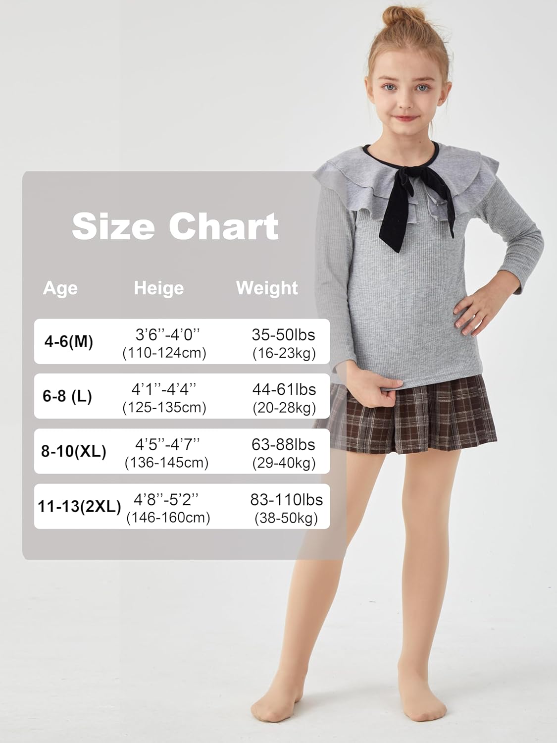 CozyWow Girls Winter Warm Fleece Lined Tights, Soft Thick Thermal Dance Tights for Kids - Image 5