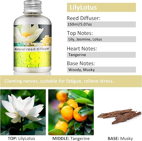 Miniatura 2 de Juego de difusor de varillas de flores secas, palitos naturales, botella de cerámica elegante, juego de aceite de aromaterapia, fragancia para el