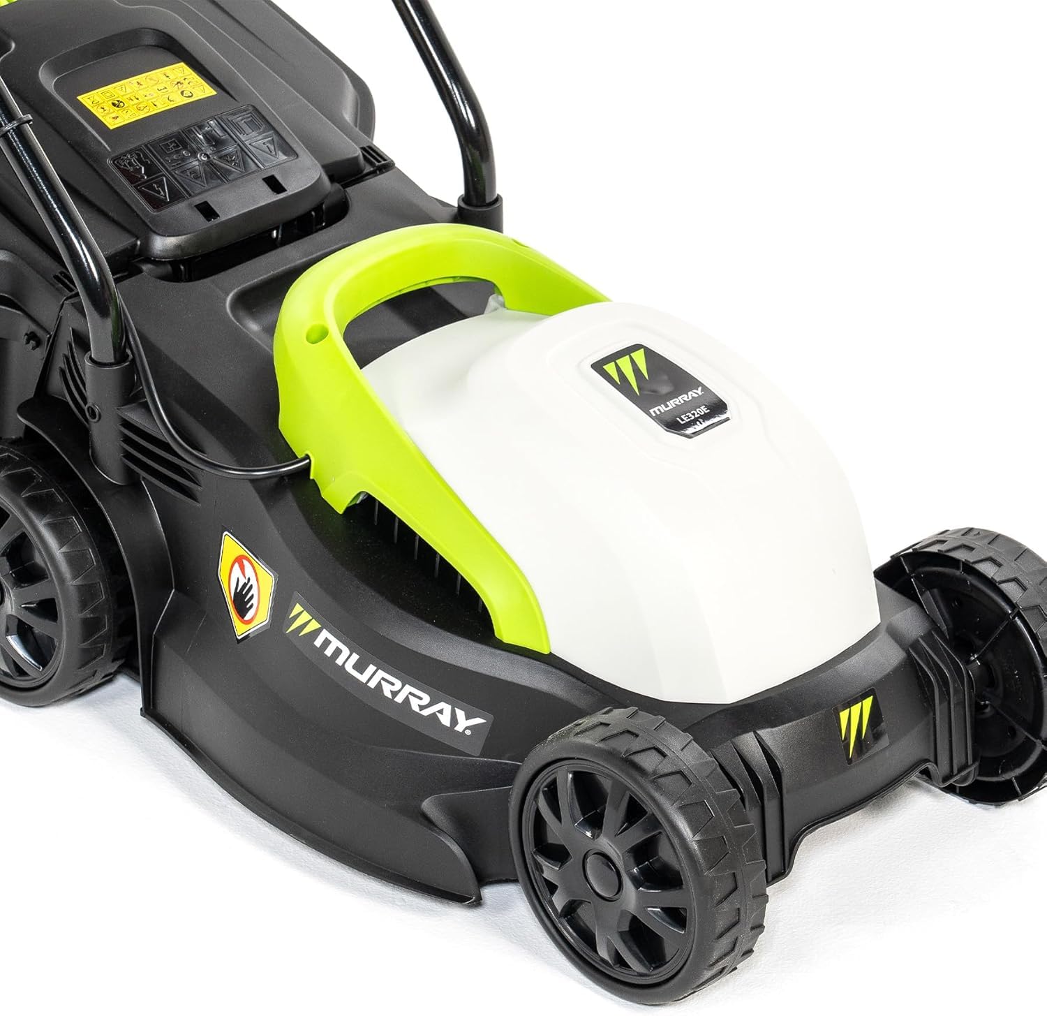 Murray Tondeuse Électrique 2-en-1 LE320E – Compacte 1200W/32cm avec Bac de Ramassage 27L pour Petites Surfaces – Poignée Ergonomique et Protection Contre Les Surcharges