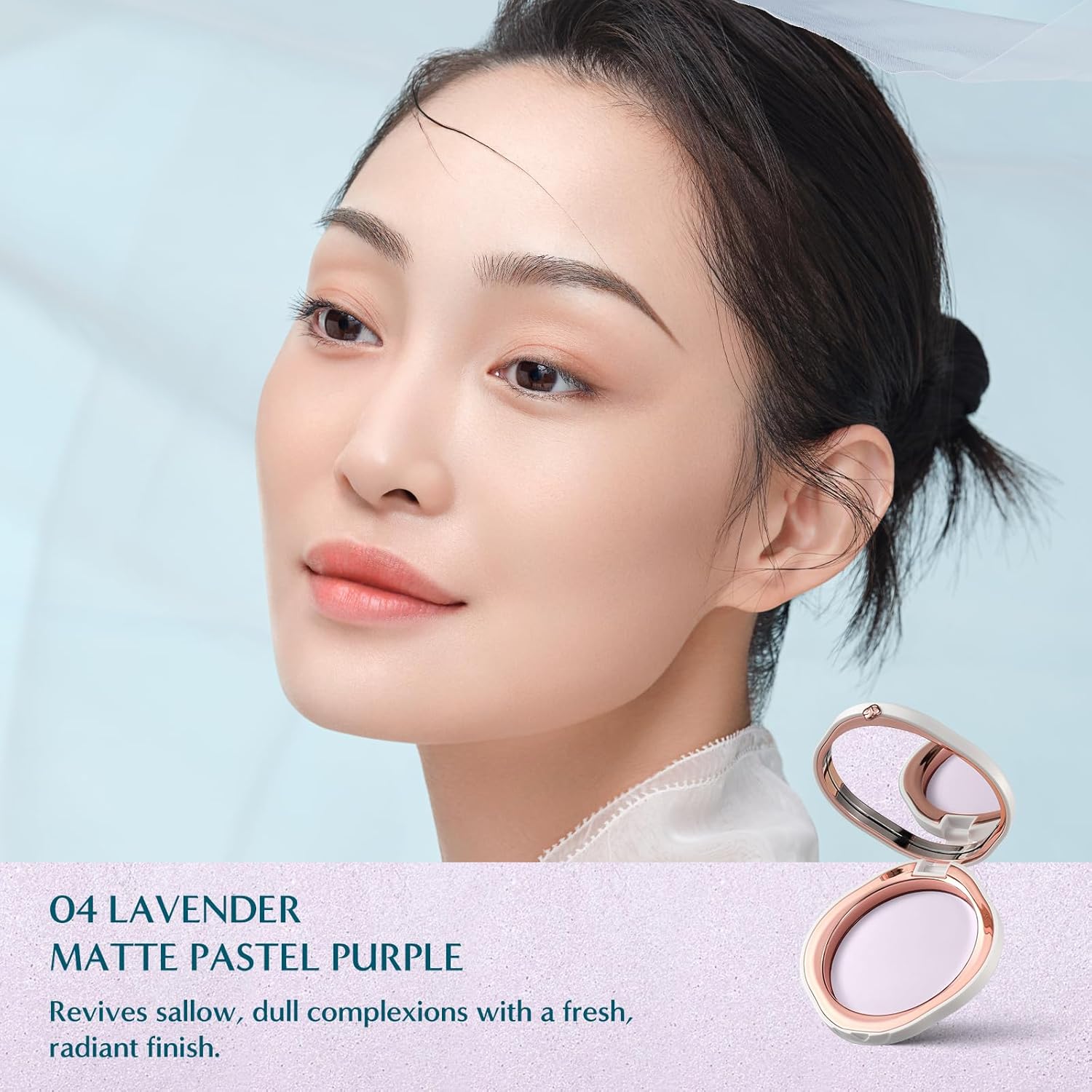 FLORASIS Flawless Jade Breathable Pressed Powder (Ode to Embroidery) (04 Lavender, 1 Count) - Image 7