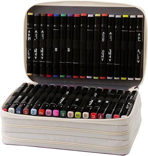 Miniatura 2 de Lbxgap Estuche Organizador de Rotuladores Organizador de Lápiz Labial 102 Ranuras Gran Capacidad con Envoltorio Práctico Soporte Portátil Multicapa