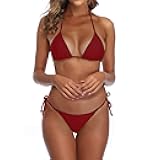 Thong Bikini Swimsuit for Women Brazilian String Bikinis Thongs Bottom Triangle Top Bathing Suits Sexy Swimsuits