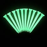 R&L Glow Golf Tees for Night Sports - 2 3/4 inch Golf Tees Glow in The Dark (Pack of 10)