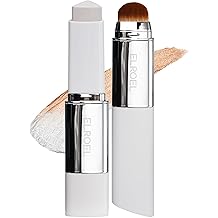 Blanc Cover Cream Stick V White - Korean Color-Changing Foundation Stick with Volufiline - Medium to Full Coverage Dewy Finish Base Makeup - Dual-Ended with Detachable Brush (202 Natural)