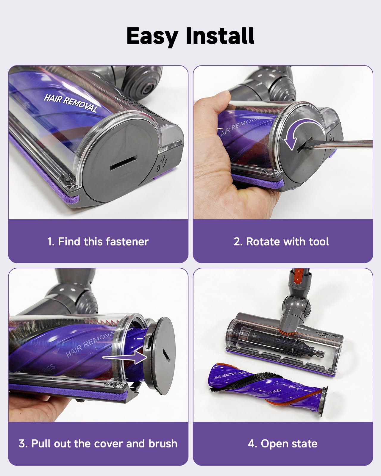 V12 Dysza podłogowa do odkurzacza Dyson V12 Detect Slim / V12 Origin /V9 część zamienna do odkurzacza silnikowego, szczotka zapobiegająca plątaniu, napęd bezpośredni, głowica do czyszczenia twardych
