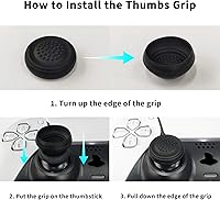 Vista 4 de PlayVital Guardian Edition - Funda ergonómica de silicona suave para PS5, compatible con estación de carga, protector de goma con tapas de palanca