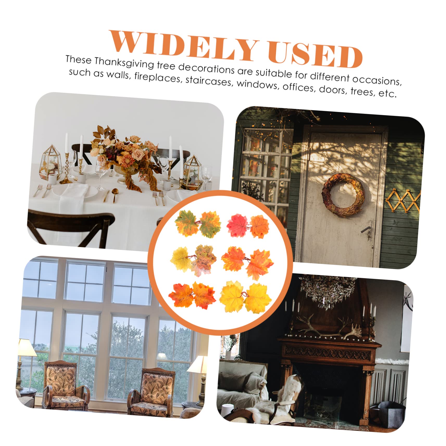 Beatifufu 30pcs Tree Maple Leaf Decor Artificial Leaves Faux Autumn Leaves DIY Fall Leaves Maple Leaves for DIY Simulation Maple Leaf Fake Maple Leaves Silk Cloth Rattan Wreath