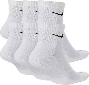 Nike Everyday Plus Dri-FIT Cushioned Ankle Athletic Training Casual Socks - 6 Pack