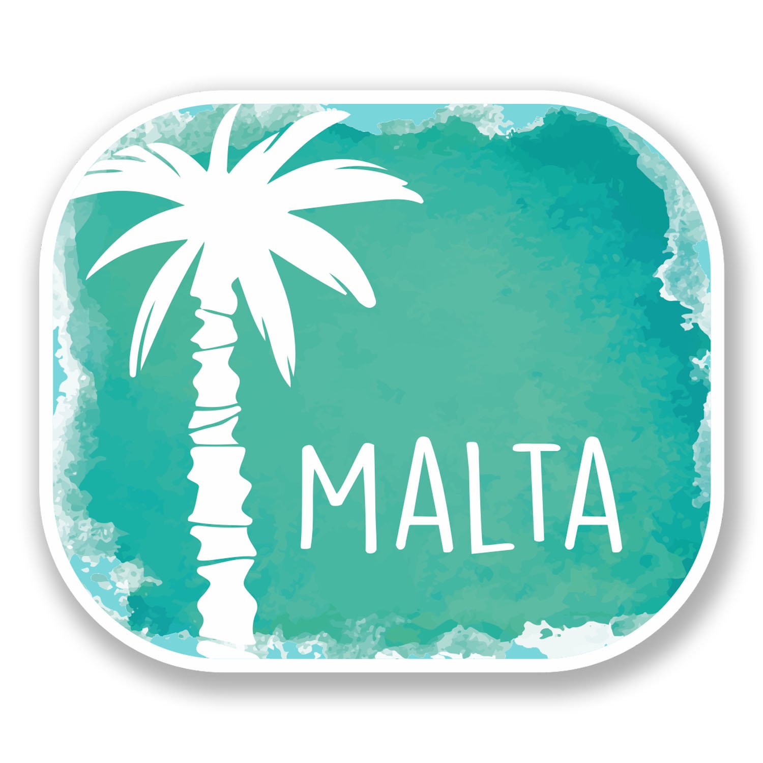 Destinationvinyl Multi 2 X 10Cm Malta Vinyl Sticker Laptop Car Luggage Travel Tag Map Flag #6460 (10Cm Wide X 8.5Cm Tall)