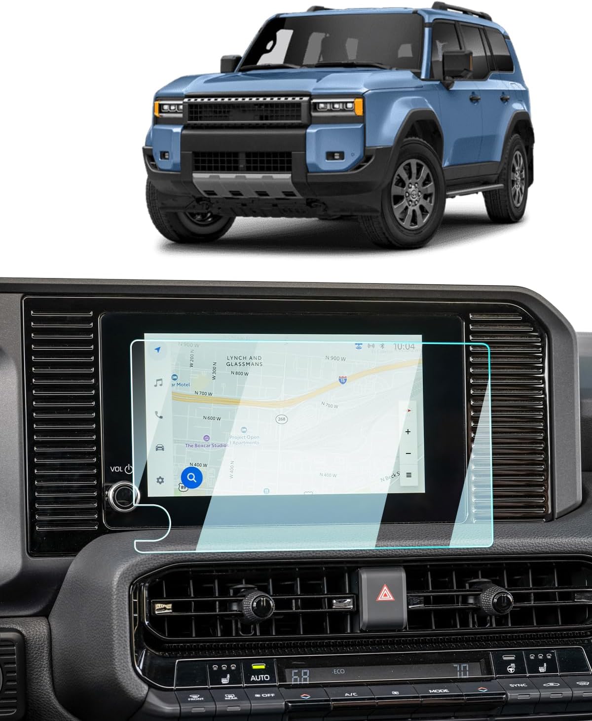 For 2025 2026 Land Cruiser Screen Protector - 2023 2024 2025 2026 Toyota Land Cruiser Accessories 9H Tempered Glass 8 Inch Navigation Touch Screen Anti-Scratch Reduce Fingerprints High Sensitivity HD Clear