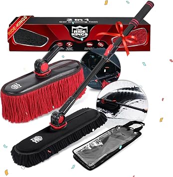 Car Duster Exterior, Dual Head, 4 Pcs, Black