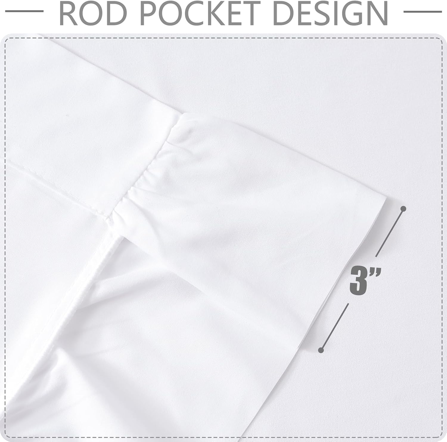 White Ruffle Curtains 84 Inches Long for Bedroom Living Room Rod Pocket Light Filtering Victorian Romantic Ruffle Curtains for Girls Room Window Privacy Decor Holiday Cottage, 2 Panels, 52x84