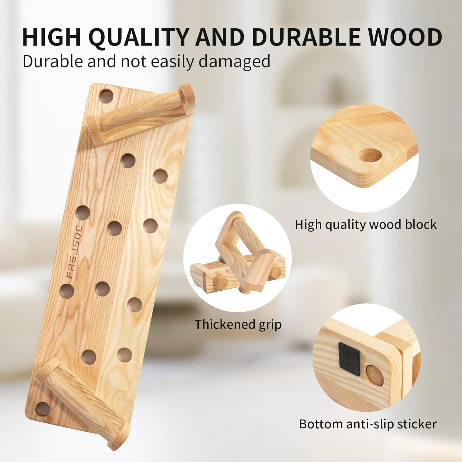 solid wooden Push Up Stands 10 in 1,Push Up Board,Portable Gym Accessories, Strength Training Equipment, Original Patent design – Home Workout Equipment，for men and Women