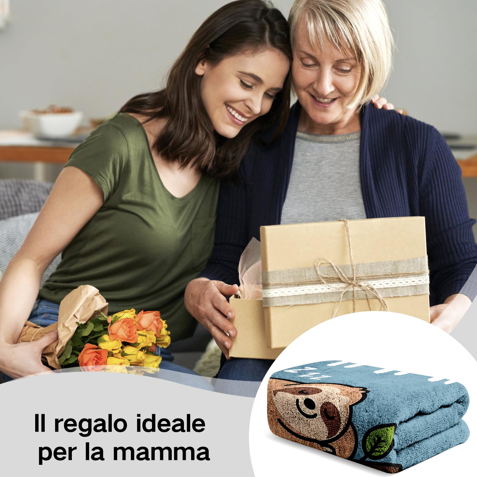 Regalo Festa della Mamma: Coperte per Natale e Compleanno, Regali Figlia/Figlio, 130 x 150 cm