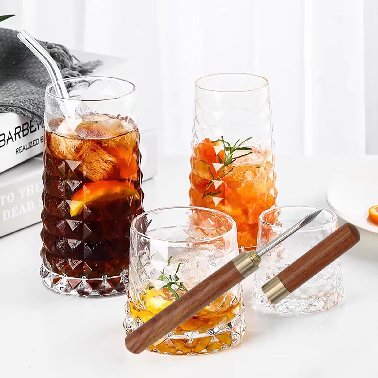 Pic à Glace En Aluminium Avec Manche En Bois - Légère Et Portable Pour Maison, Bar, Camping Et Pêche - 11