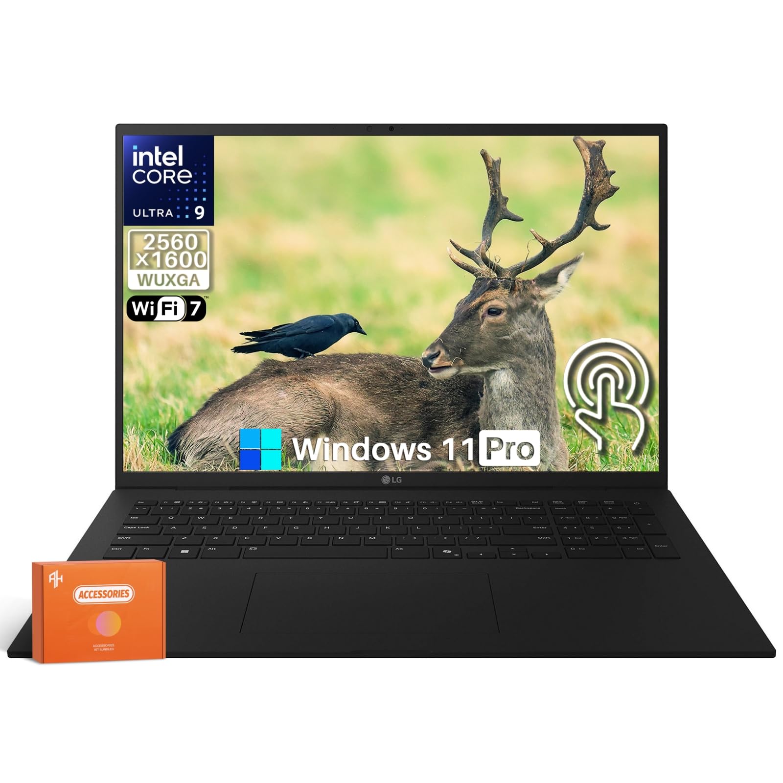 gram 17 Touchscreen Laptop 2025 Copilot+ PC, 17" WQXGA Display, Intel Ultra 9 Series 2 288V, 32 GB LPDDR5X, 1 TB SSD, Intel Arc Graphics, Backlit, Wi-Fi 7, Windows 11 Pro, Accessories