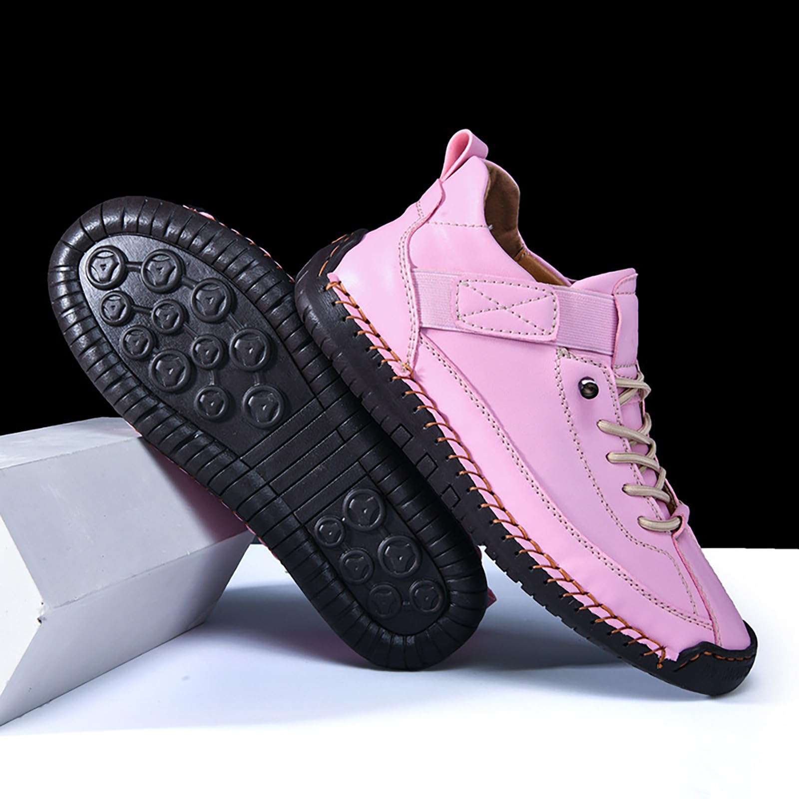 Treckingschuhe-Herren Casual Wasserdicht Wanderschuhe Weiches Schnürschuhe