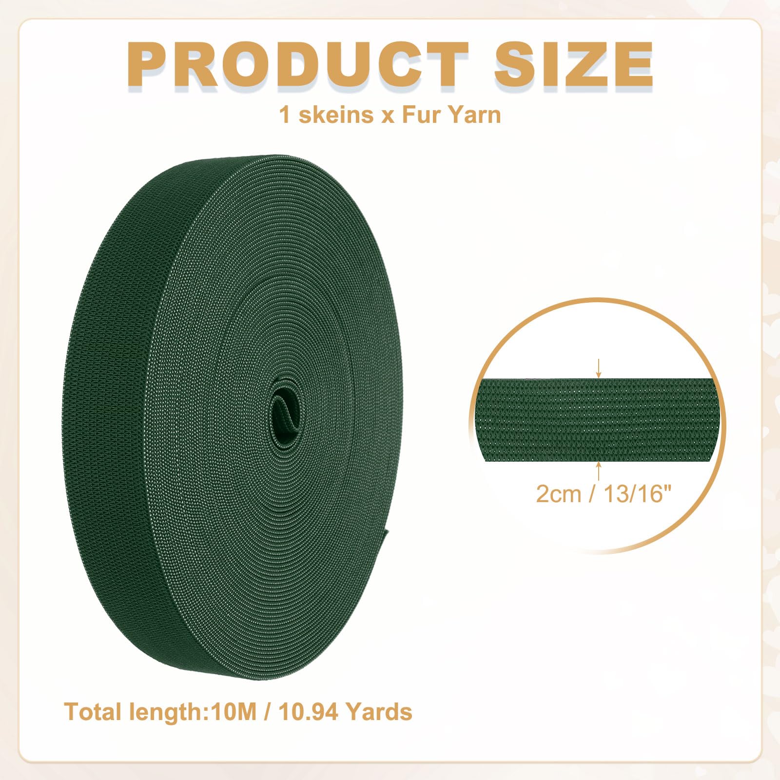 PATIKIL 1/16" x 11 Yards Sewing Elastic Bands Elastic Cord Flat Stretch Strap Deep Green, 13/16 Inch x 11 Yards - Image 2