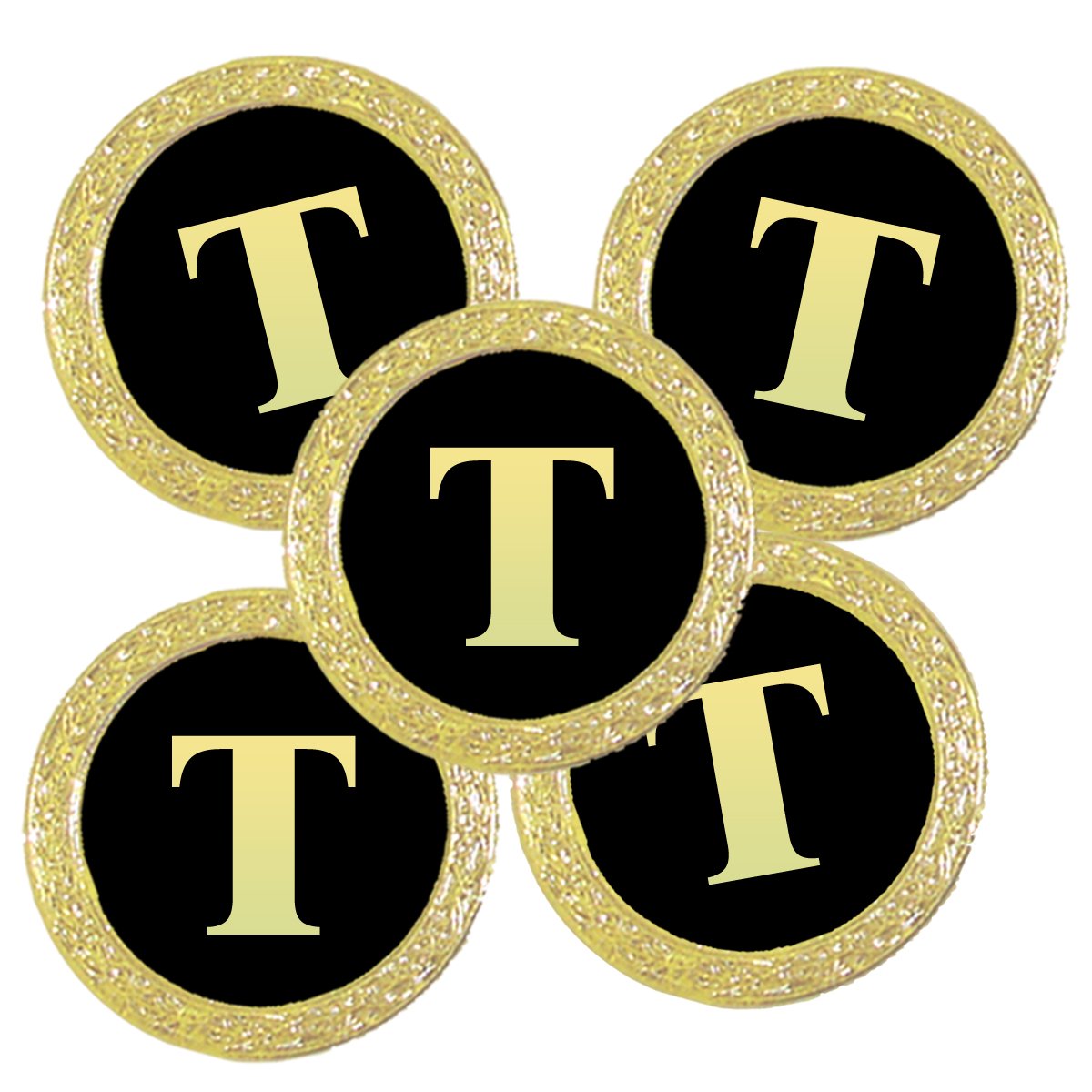 Best Impressions Personalised Golf Ball Markers with Initial (T)