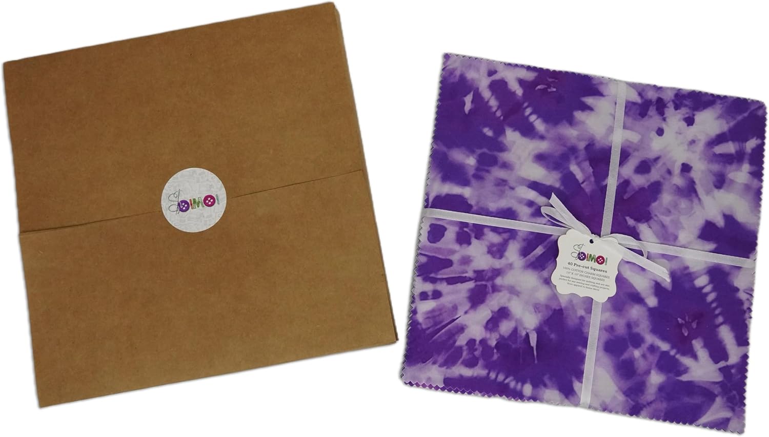 Soimoi Tie & Dye Print Precut 10-inch Cotton Fabric Quilting Squares Charm Pack DIY Patchwork Sewing Craft
