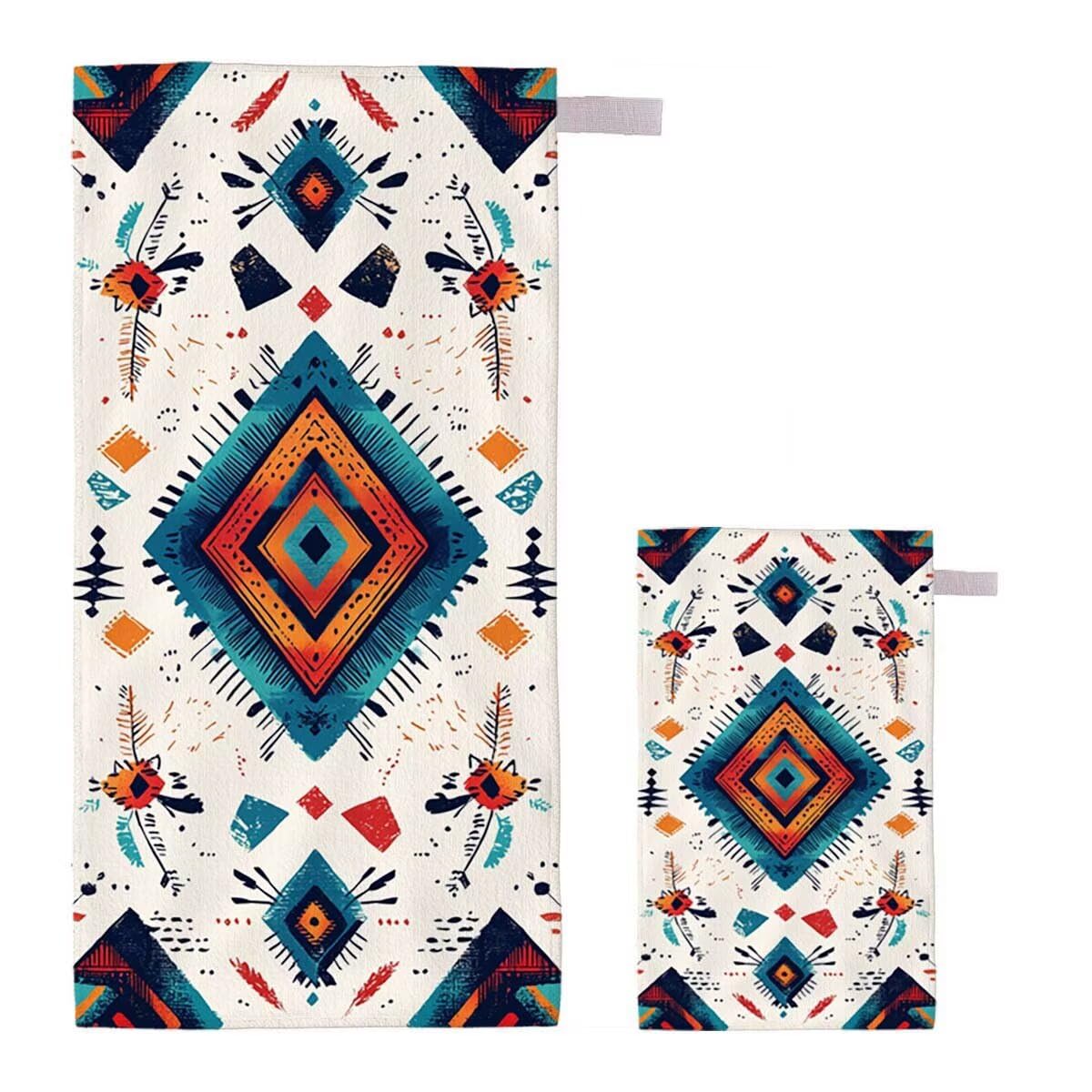 Telo Mare XXL 220x100cm/35x70cm, 2 Set Telo Mare Microfibra India Asciugamano Palestra Uomo, Antisabbia, Leggero, Asciugatura Rapida, Teli da Spiaggia Grandi Accessori per Camping Natation Yoga I-57