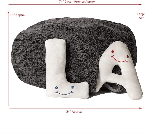 Miniatura 5 de Alphapals Juguetes educativos del alfabeto  Juego de 26 piezas de colores cremosos, letras rellenas grandes de 11 pulgadas en bolsa de felpa