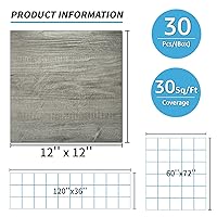 Vista 6 de Art3d - Azulejos de vinilo autoadhesivos despegar y pegar 30 unidades, 30,5 x 30,5 cm, Suelos impermeables para cocina, comedor, dormitorios