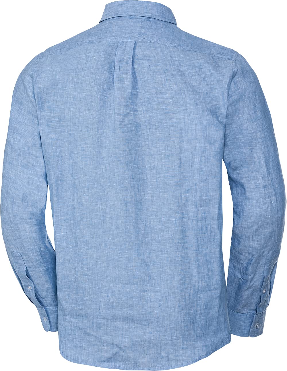 Herren Baumwoll-Leinen-Hemd Langarm, leichtes Sommerhemd mit Leinen, lässig-Elegante Herrenmode mit Thermoregulation für warme Tage, Gr. M - XXXL