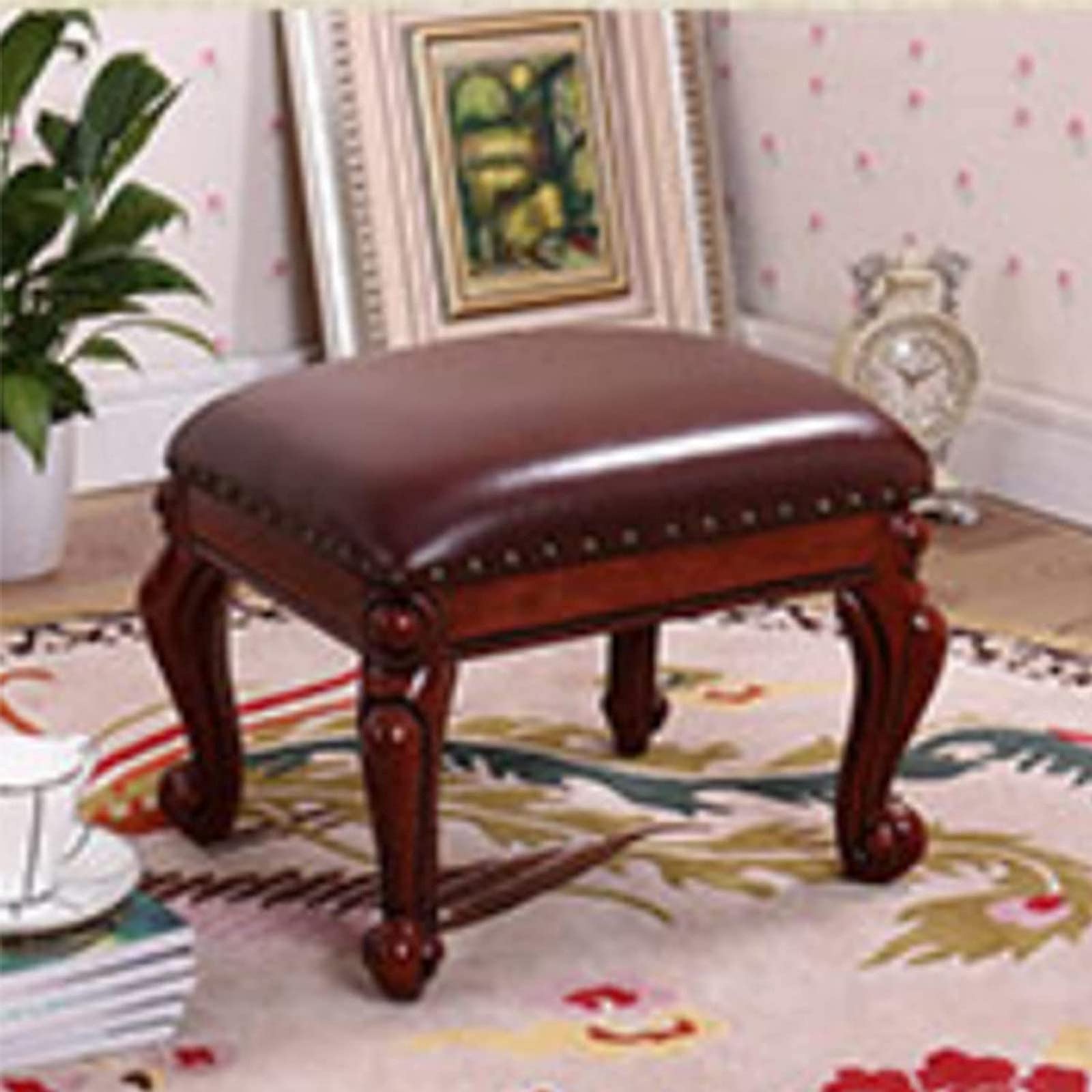 Banc à chaussures rembourré en similicuir souple de 37 cm