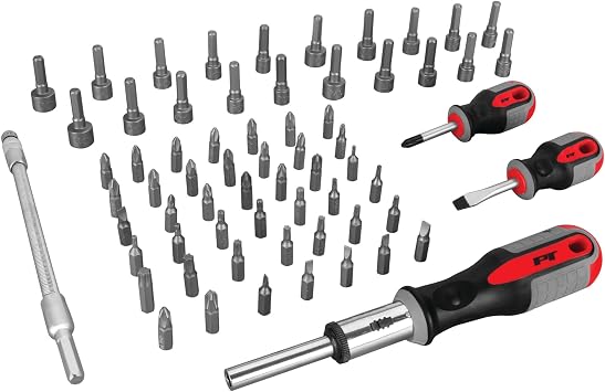 Performance Tool W1784 66-Piece Ratcheting Screwdriver and Bit Set