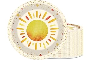 48 PCS Boho Sun First Trip Around The Sun Plates