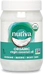 Nutiva Organic Coconut Oil, 444 ml - USDA Organic Cold Pressed Unrefined Extra Virgin Coconut for Cooking, Skin, Hair, Massage, and Oil Pulling. Contains Natural MCT