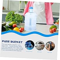 Vista 3 de VOSAREA Contenedor de botella de agua de plástico de 5L Cubo de jarra con tapa de corona y asa de transporte para cubo de agua purificada