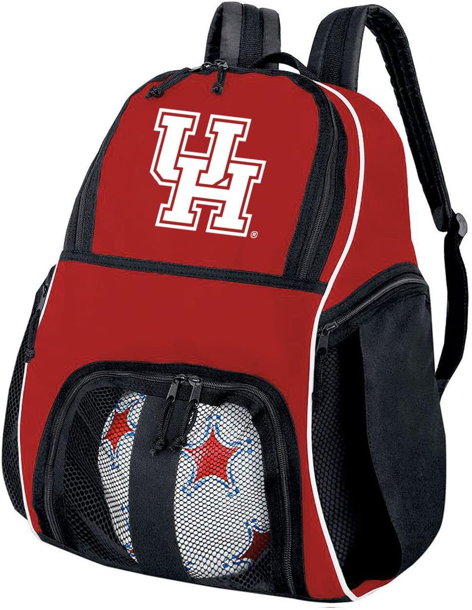 Broad Bay University of Houston Soccer Ball Backpack or UH Volleyball Bag for Practice Gear