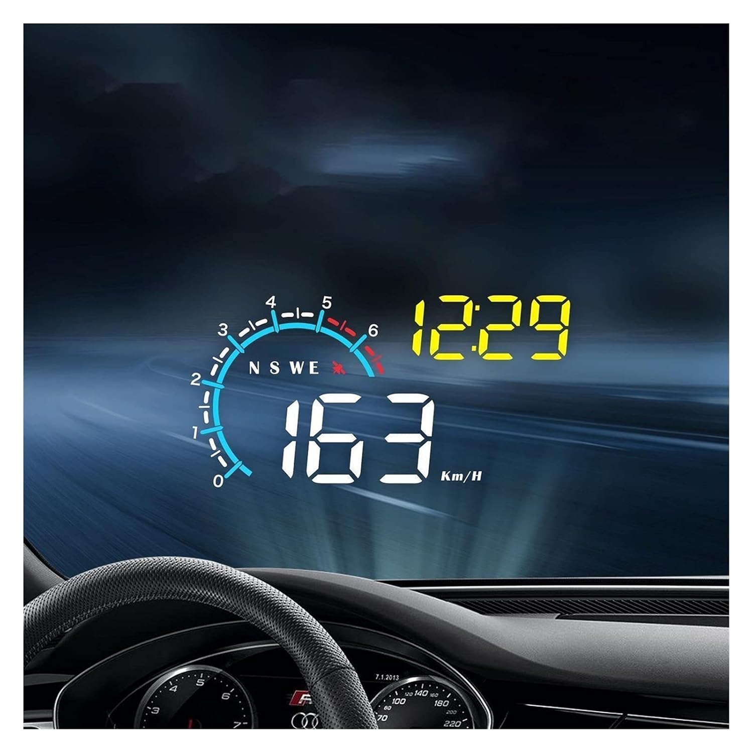 Car Electronics M12 GPS HUD Car OBD2 Head Up Display GPS with Lens Hood HUD Projector Electronic Voltage Alarm System for Car Windshield