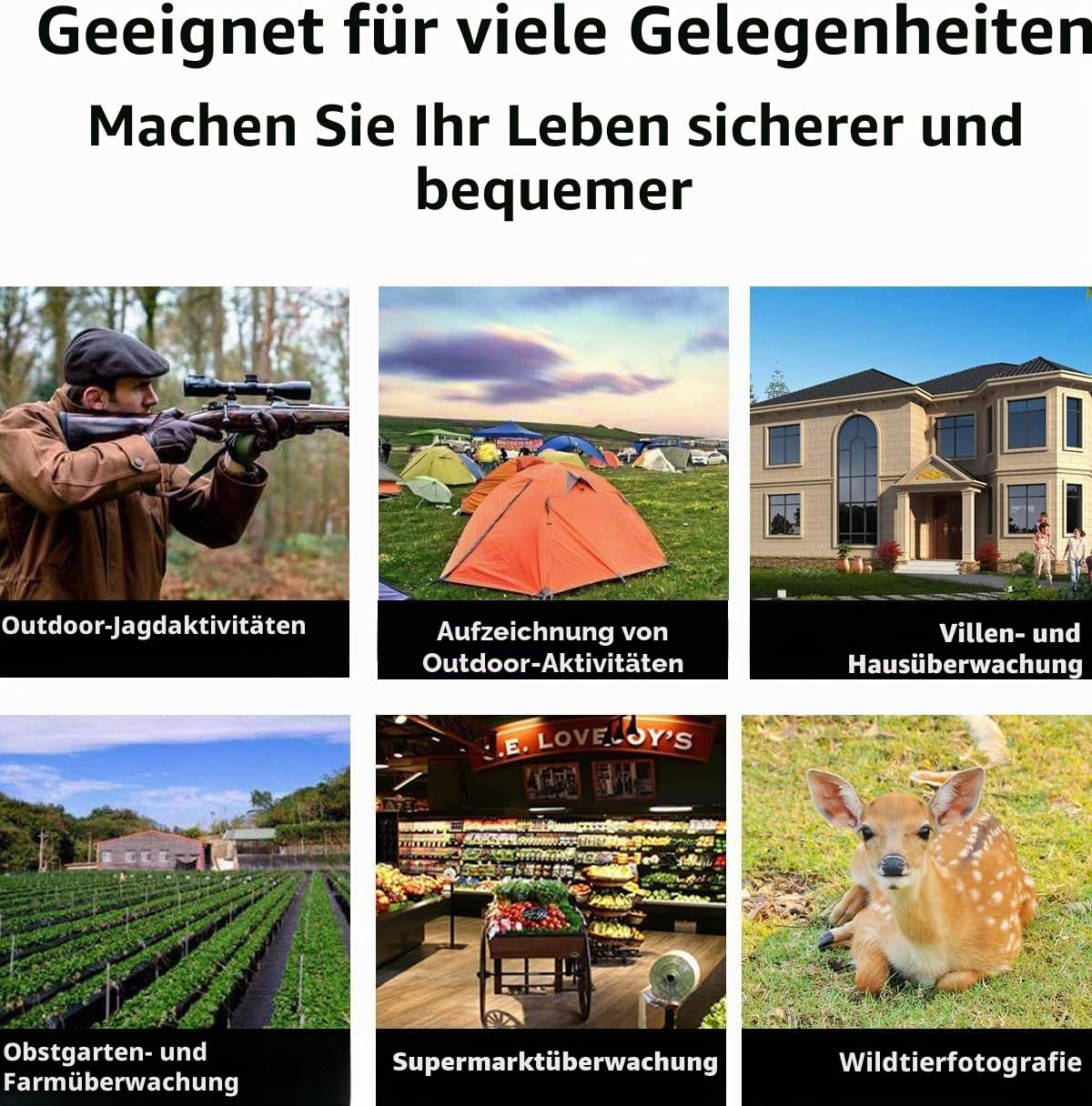 Wildkamera 2,7 K/1580P 58 MP – Nachtsicht Infrarot HD – Kamera Fotofalle, wasserdicht – Tierverfolgung – SD-Karte 32 GB – IR-Tracker – Außen